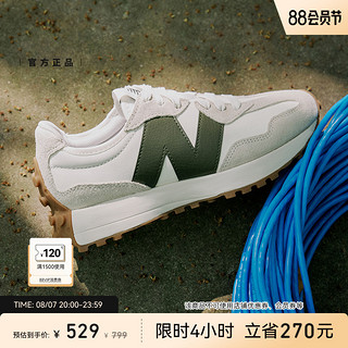 New Balance NB男女复古经典运动休闲鞋MS327ASN 白色/灰白色 MS327ASN 36 脚长22CM