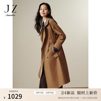 玖姿·安娜蔻摩登通勤经典系带收腰肯辛顿风衣外套女2024秋季新款