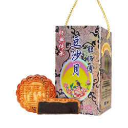 郭师傅 原味豆沙月饼 广式月饼豆沙月饼传统月饼品礼盒装650g 原味豆沙月饼