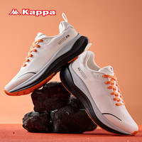 KAPPA卡帕男鞋夏季运动鞋子男透气跑步老爹鞋轻便网面厚底休闲鞋 鹭羽白 36