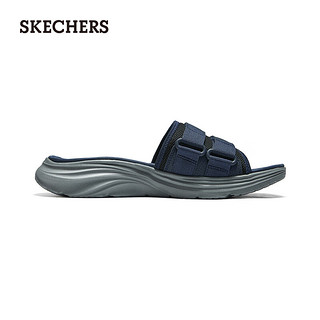 斯凯奇（Skechers）2024年夏季男鞋时尚休闲拖鞋232793 海军蓝色/黑色/NVBK 39.5