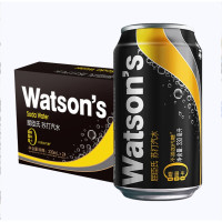 今日必买：watsons 屈臣氏 苏打水 原味黑罐 330ml*24罐