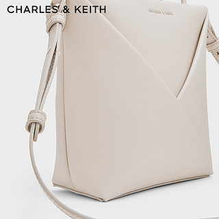 CHARLES&KEITH24秋季CK2-30782438简约拉链几何手提托特包女 Oat燕麦色 S