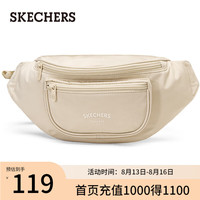 斯凯奇(Skechers)腰包黑色男隐形户外多功能手机袋健身L124U183