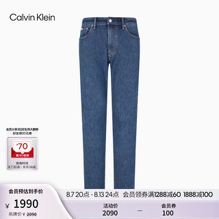 Calvin Klein Jeans【CK极简裤】24秋季男ck含羊毛直筒微弹牛仔裤J327411 1A4-牛仔蓝 28