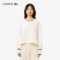 法国拉科斯特 LACOSTE女装24秋季纯棉时尚宽松百搭舒适长袖卫衣|SF4124 I2L/白色 36 /160