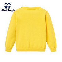 allo&lugh阿路和如童装儿童男童针织衫保暖卡通潮 黄色 100cm