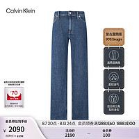 Calvin Klein Jeans【复刻90系列】24秋季女ck深蓝洗水直筒牛仔裤J224413 1BJ-牛仔蓝 30