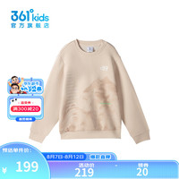 361°361度童装男童套头卫衣2024年秋季中大童卫衣 米卡奇 140