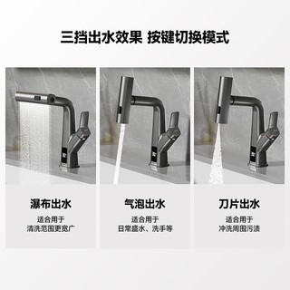 SSWW 浪鲸 SKTM005B 升降数显面盆龙头 （枪灰)