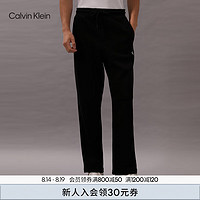 Calvin Klein Jeans24秋季新款男士简约ck字母刺绣抽绳腰运动针织长裤J326813 BEH-太空黑