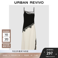 UR2024秋季新款女装魅力氛围感蕾丝刺绣吊带连衣裙UWG740187 裸杏色