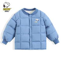 SNOOPY史努比秋冬季男女童棉内胆棉服外套保暖外衣冬季棉袄 深蓝色 130(120-130cm/40-50斤)