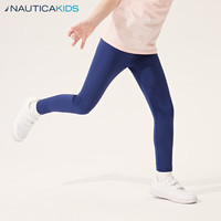 诺帝卡 NAUTICA童装 女童运动打底裤夏季中大儿童瑜伽裤子legging 藏青色 120cm