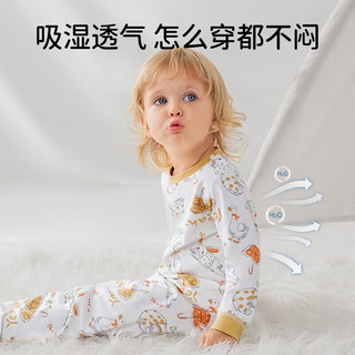 欧孕（OUYUN）儿童秋衣秋裤套装男童女童保暖内衣全棉宝宝A类纯棉睡衣秋冬 宇航小狗 150cm【身高145-155cm】