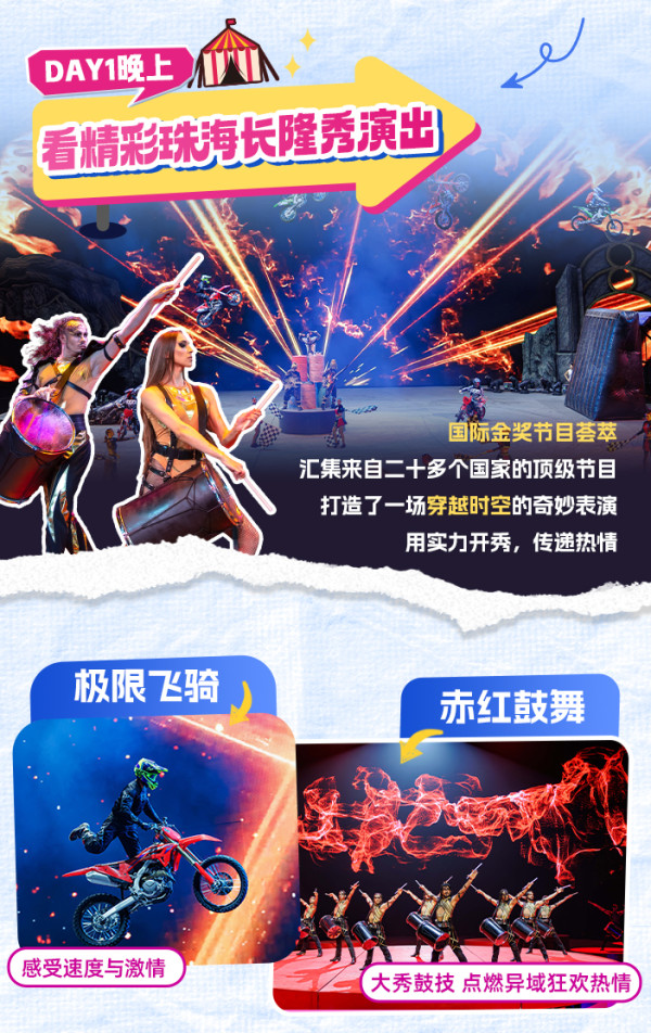 没看错?价格回到3年前!错峰遛娃加价超友好!珠海长隆5大酒店2-3人可选 指定房型1-2晚通兑(含早餐+无限次出入海洋王国/宇宙飞船乐园+精彩长隆秀演出)