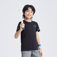 特步 XTEP【吸湿速干】夏季男童女童短袖T恤透气吸汗简约百搭运动上衣