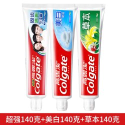 Colgate 高露洁 草本含氟全面防蛀亮白牙膏 140g*3