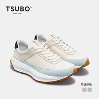 TSUBO 尺不 CR Court系列 户外时尚潮流系带休闲运动鞋 白蓝色 36