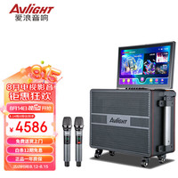 爱浪（Avlight）D22户外便携式广场舞拉杆音响带折叠显示屏家用家庭ktv音箱大功率卡拉ok视频机