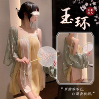霏慕情趣内衣女汉服唐装性感古风汉服睡衣套装角色扮演sm床上床上挑逗透明连衣裙夫妻房事性工具