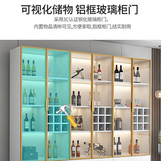 千秋柏态玻璃门酒柜轻奢客厅靠墙一体展示柜现代简约家用手办柜