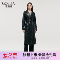 歌莉娅 GLORIA 秋季  时尚大廓形风衣  1C9C6E800 00B黑色 XXS