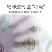 俏贝熊 婴儿包屁衣夏季薄款纯棉短袖男女宝宝三角哈衣爬服新生儿衣服 热气球 73cm