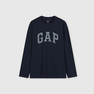 移动端、京东百亿补贴、PLUS会员：Gap 盖璞 LOGO亲肤纯棉长袖T恤 892184