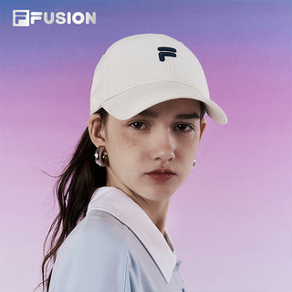 FILA FUSION斐乐潮牌款棒球帽2024春夏季时尚运动帽鸭舌帽 乳糖色-BG