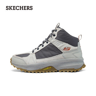 斯凯奇（Skechers）男士复古休闲鞋高透气记忆泡棉鞋垫237315 灰色/炭灰色/GYCC 47.5