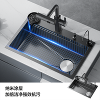 浪鲸 SSWW厨房水槽洗菜盆大单槽304不锈钢纳米涂层水槽洗碗槽洗菜盆R12