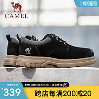 骆驼（CAMEL）2024秋冬马丁鞋男士低帮时尚出街复古百搭英伦工装鞋 G14A469693 黑色 39