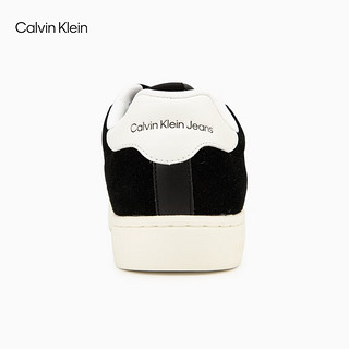 Calvin Klein Jeans24秋季男ck复古撞色皮革拼接休闲鞋运动鞋板鞋YM01093 0GM-太空黑/月光白 42