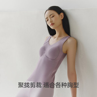 三枪（THREEGUN）保暖内衣女士薄绒BRA背心秋冬免穿内衣聚拢承托杯无痕打底上衣 藕粉 M