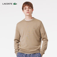 法国拉科斯特 LACOSTE男装纯色休闲长袖圆领毛衣羊毛衫针织衫