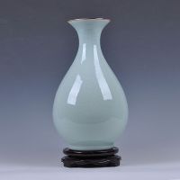 九藏尊品 景德镇青瓷仿古花瓶，官窑裂纹高30㎝宽19㎝