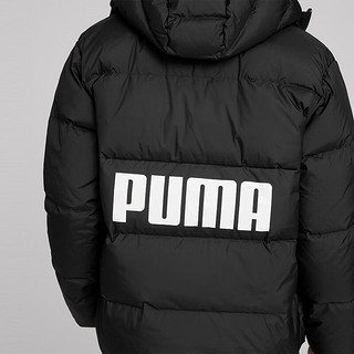 彪马（PUMA）   羽绒服秋冬男子运动休闲连帽羽绒外套 DOWN JACKET 586929 黑色-01 M(175/96A)