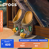 crocs 卡骆驰 经典花呢洞洞鞋男沙滩鞋户外包头拖鞋女鞋凉鞋210403 麦金色-209 37/38(230mm)