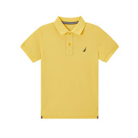 诺帝卡 NAUTICA童装【儿童基本款】 男童POLO衫夏季短袖T恤抑菌 黄色-珠地网眼 120cm