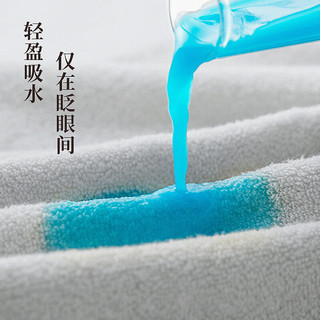 内野（UCHINO）新型无捻纱毛巾素色典雅全棉面巾柔软儿童洗脸洗澡毛巾蓝色 【毛巾】素色典雅（水蓝） 1条