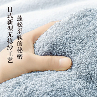 内野（UCHINO）新型无捻纱毛巾素色典雅全棉面巾柔软儿童洗脸洗澡毛巾蓝色 【毛巾】素色典雅（水蓝） 1条