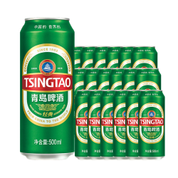tsingtao青岛啤酒经典10度啤酒500ml18听