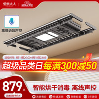 金贵夫人电动晾衣架智能阳台升降晾衣机自动晒衣杆隐藏伸缩凉衣架-F1L烘干 黑F1-LH+恒温烘干+消毒+声控