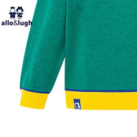 allo&lugh阿路和如童装儿童毛衣春季舒适男女童打底毛线衣修身保暖洋气 绿色 110cm