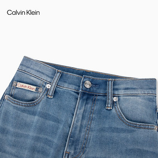 Calvin Klein Jeans24秋季女士潮流复古ck浅蓝洗水高腰阔腿牛仔裤J224401 1AA-牛仔浅蓝 29