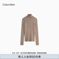 Calvin Klein Jeans24秋季新款女士简约ck刺绣字母高领打底针织衫毛衣J224945