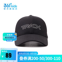 361°361度童装中性鸭舌帽2024年秋季中大童帽子 黑色 均码