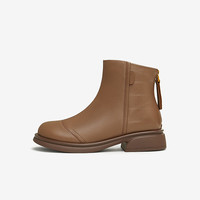 他她 2024冬时尚休闲时装短靴女W5S03DD4 棕色 35