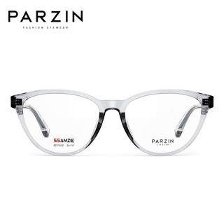 帕森（PARZIN）光学近视眼镜架 复古时尚修颜显瘦猫眼轻盈TR框 可配近视 31030 镜框+镜片【联系在线客服】 浅透灰